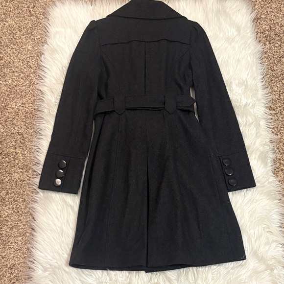 Guess Belted Wool Coat, Size Small, 2012 Collection - Picture 9 of 14